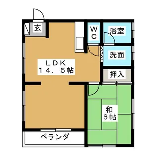 エンゼルハウス5(北棟)【2階】の間取り