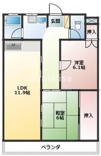 シャトレ・ド・フジ【2階】の間取り
