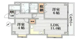 目黒アムフラット【8階】の間取り