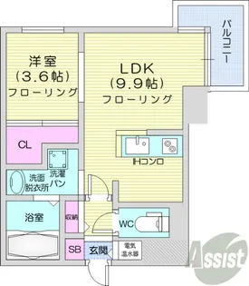 イリオスディオ【5階】の間取り