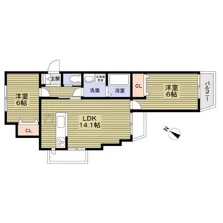 サンセット柏たなか【2階】の間取り