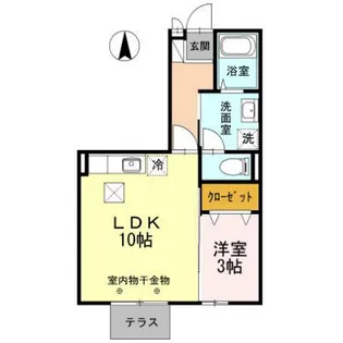 エクセレントヴィラ F棟【1階】の間取り