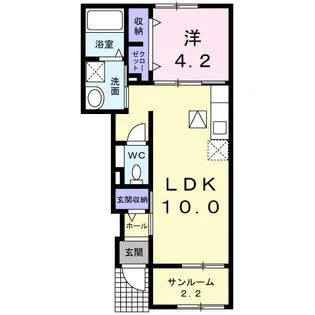 シャンサード【1階】の間取り