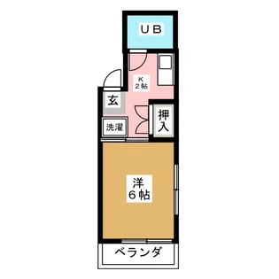 コーポ渡辺【5階】の間取り