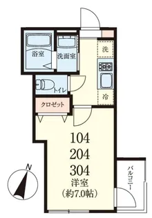 アノンテラス万福寺【1階】の間取り