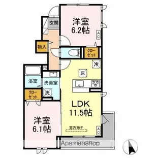 レジデンス K(Residence K)【1階】の間取り