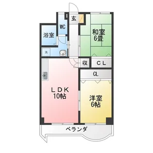 コーポラス鶉【1階】の間取り