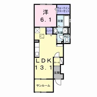 ベルウッド八街VI【1階】の間取り