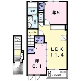 ガーデンプレイスA【2階】の間取り