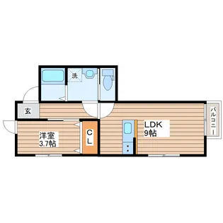 グランドソレイユII【1階】の間取り
