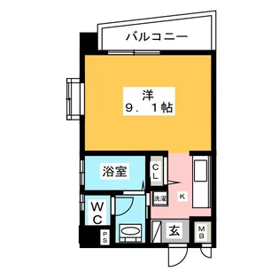 スクエア栄【4階】の間取り