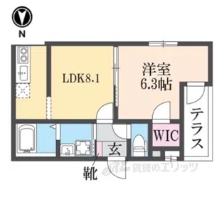 フジパレス立花北2番館【1階】の間取り