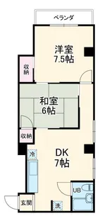 コーポ鏡島【3階】の間取り