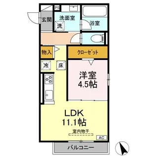 ワイズヴィラ岐南WEST【1階】の間取り