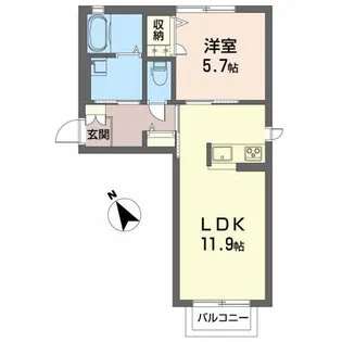スーリール【1階】の間取り