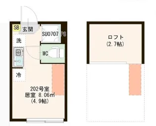 シースカイ平井【2階】の間取り