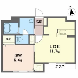 レジデンス高見【1階】の間取り
