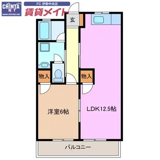 コーポハイアット【3階】の間取り