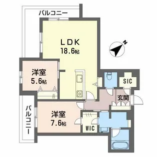 グリナージュ 歴史の散歩道【3階】の間取り