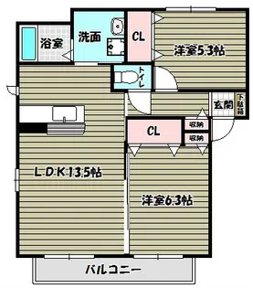 シャーメゾン光明池【1階】の間取り