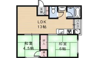 桜井ハイツ【4階】の間取り