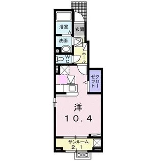 X.ライツ・平井【1階】の間取り