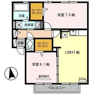 Tースクエア【2階】の間取り
