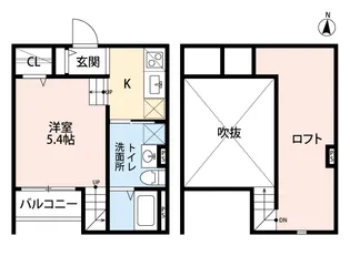 リアンジュ筥松【1階】の間取り