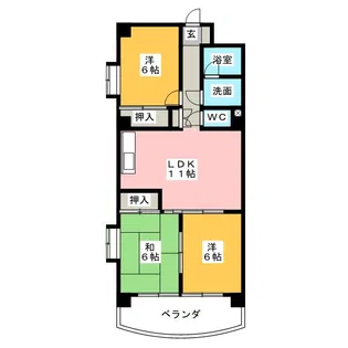 ボーネン赤池【6階】の間取り