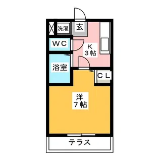 ハイツ山幸【1階】の間取り