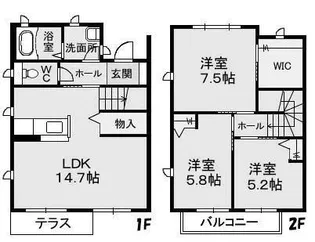 フローラルコート(積和)の間取り