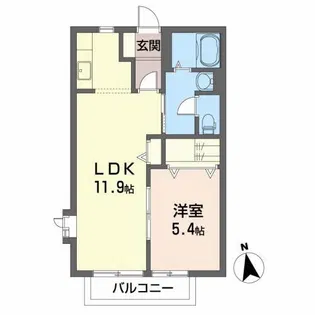 エル・シャンテS【2階】の間取り