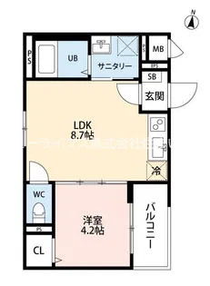 グランディール錦町【1階】の間取り
