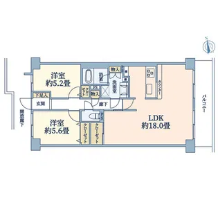 モア・クレスト梶ヶ谷【2階】の間取り