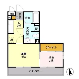 ブエナス【3階】の間取り