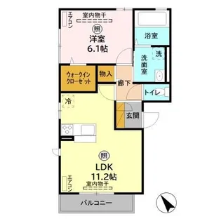 シャルール【2階】の間取り