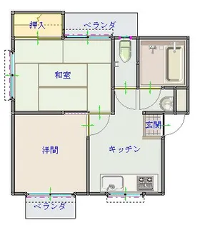 メゾン八重【2階】の間取り