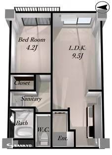 山形県山形市相生町【マンション】の間取り