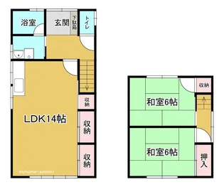 青森県青森市小柳6【一戸建】の間取り