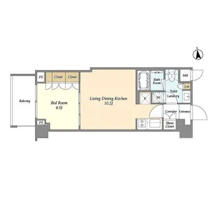 オアーゼ新宿市谷薬王寺【1階】の間取り