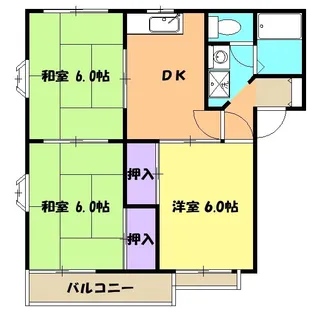 磯部ハイツC【1階】の間取り
