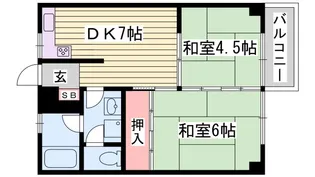 マンション大喜【2階】の間取り