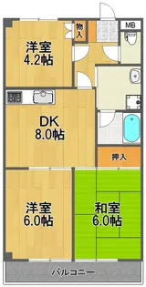 サンライズヒル【4階】の間取り