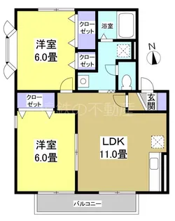 ヴィラ内山【1階】の間取り