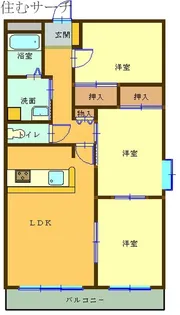 エクセリア・ドゥ【3階】の間取り