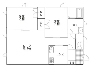 エコーハイツ【2階】の間取り