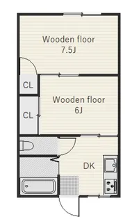さよ姫ハイツ【1階】の間取り