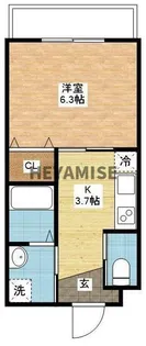 1Kの間取り画像