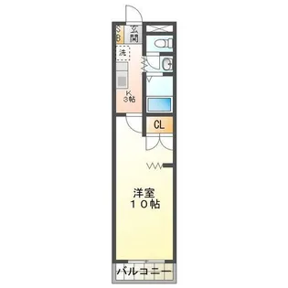 KURIMAマンション【2階】の間取り