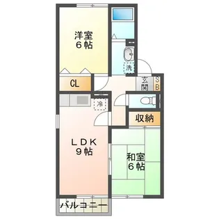 ツインスカイコート A棟【2階】の間取り